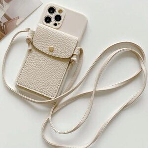 Card Slot & Strap Decor Case Compatible With iPhone Beige / 11 Pro Max